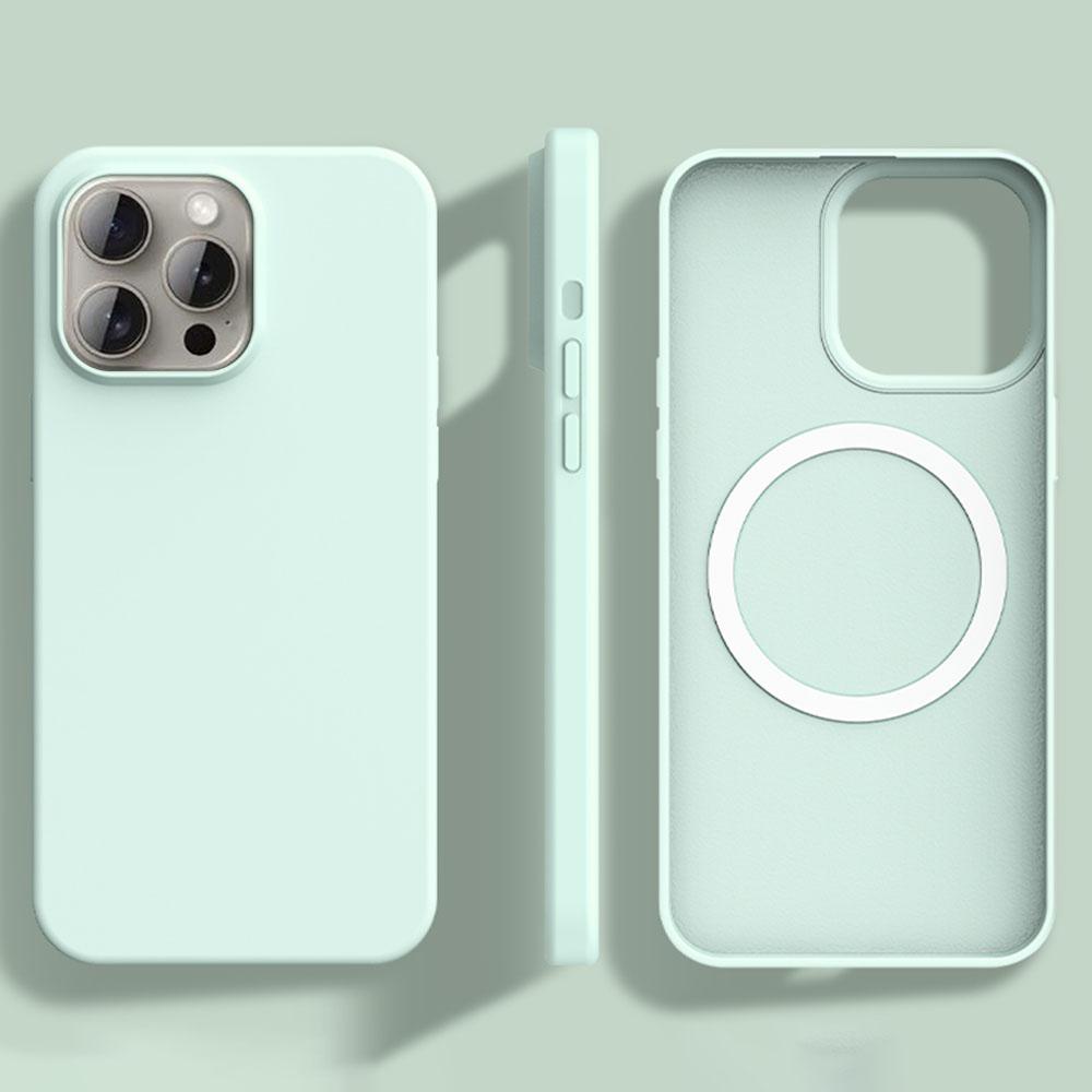 For iPhone 14 Pro Case Compatible with MagSafe Ultra Thin Liquid Silicone + PC Phone Cover