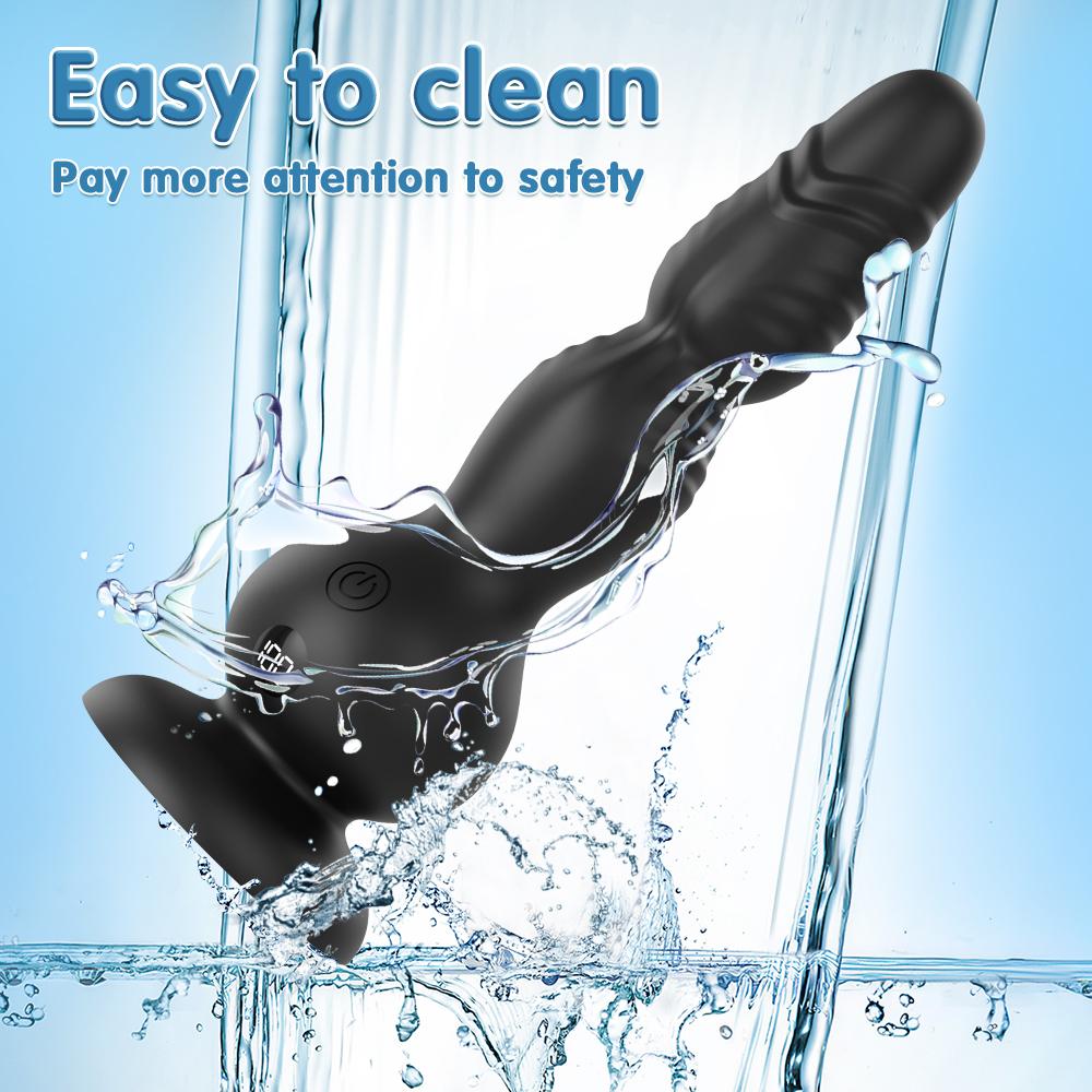 Vibrating Anal Beads for Men Women Anal Vibrator Prostate Massager Anal Balls Butt Plug Men Soft Silicone Masturbator