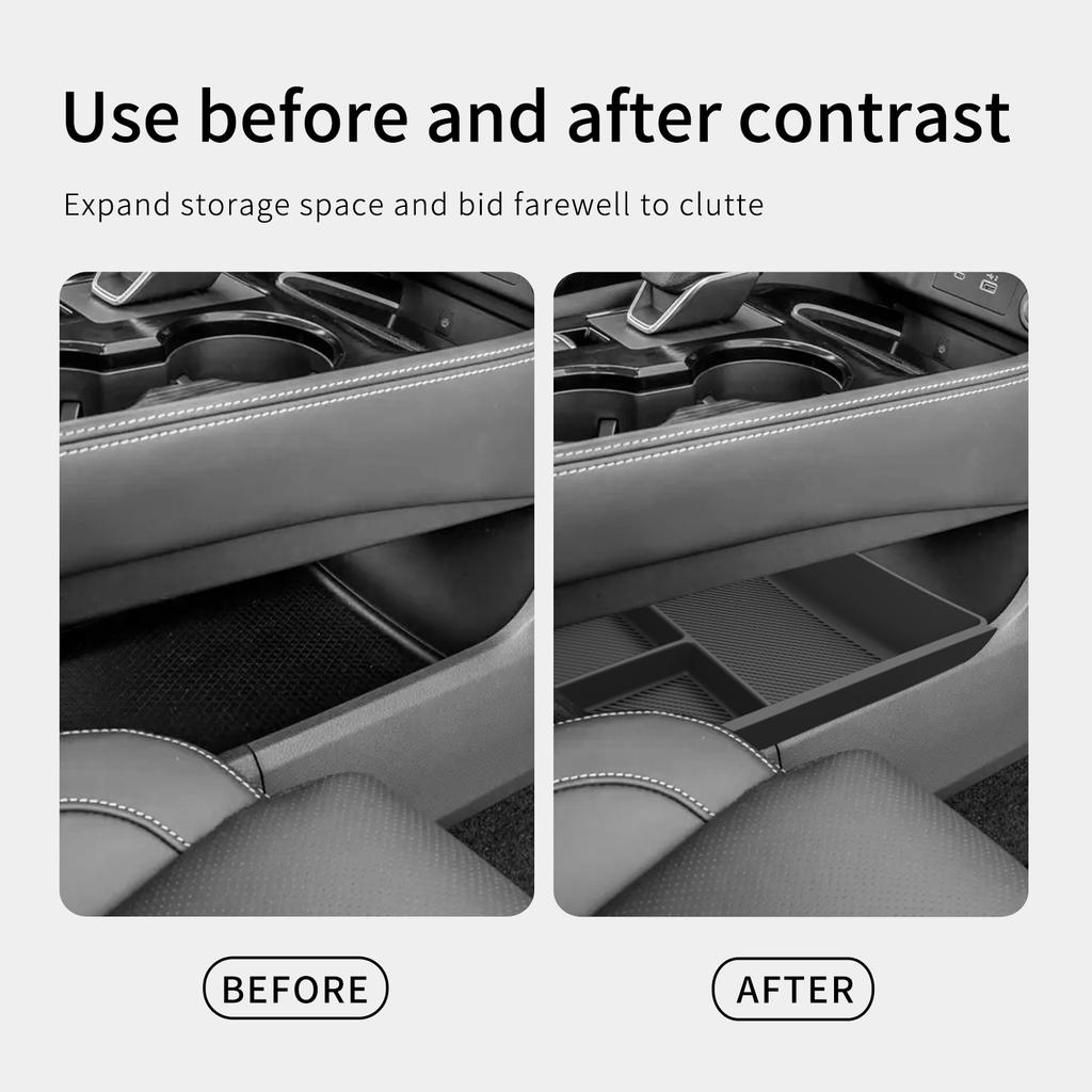 for Nissan Rogue X-trail T33 2026-2026 Central Control Lower Layer Storage Box Anti-slip Tray Organizer Car Interior Accessory