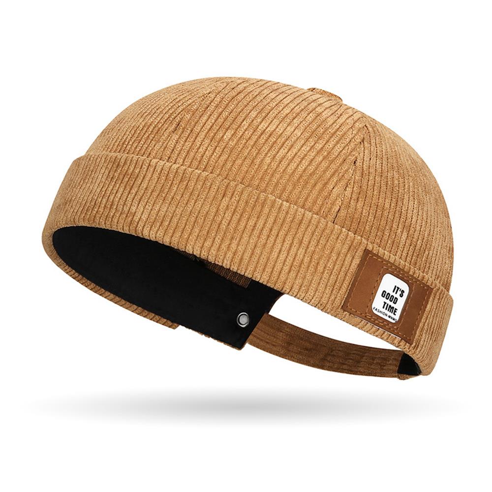 Retro Outdoor Unisex Sailor Docker Cap Landlord Hat Corduroy Adjustable Dome Melon Cap Streetwear Hip Hop Beanie Landlord Hats
