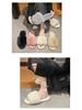 Women's Winter Indoor Cotton Slippers - Large, Warm, Solid Color Fur Design