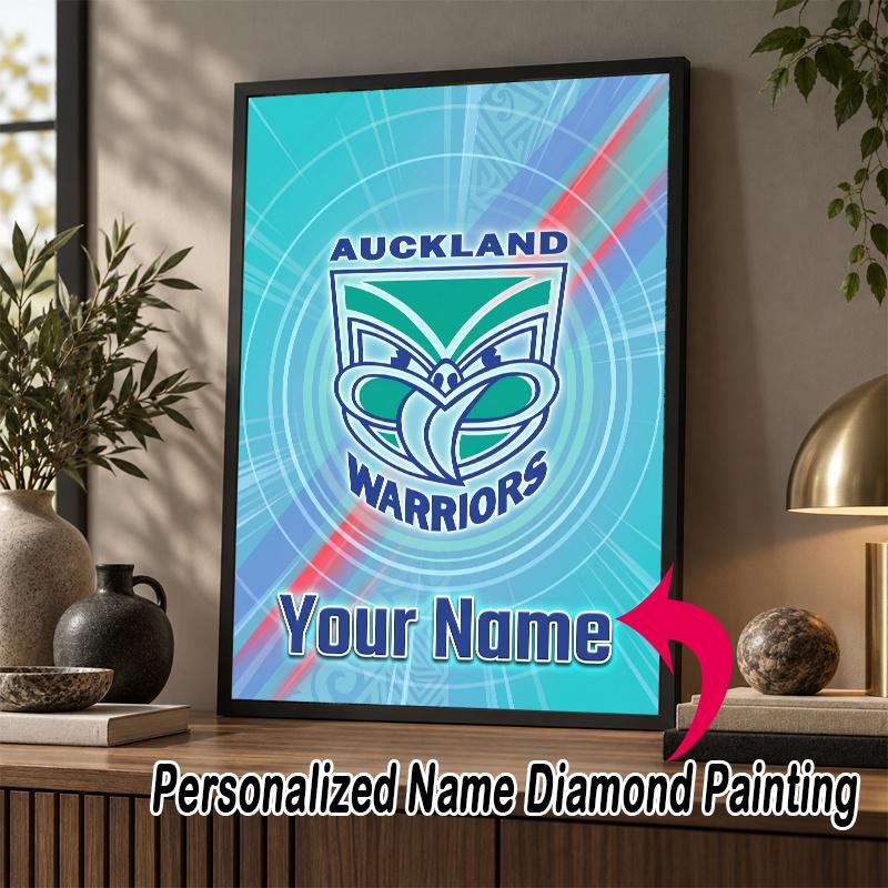 Custom Name Wigan Warriors 5D Diamond Painting Personalized Full Drill Diamond Art Kit Gift