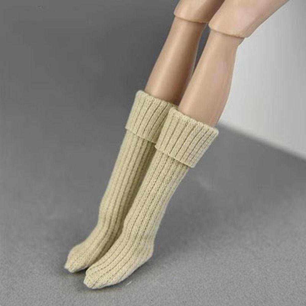 Handmade Knitted Stockings New Fashion Long Doll Socks Accessories 1/6 Bjd Doll