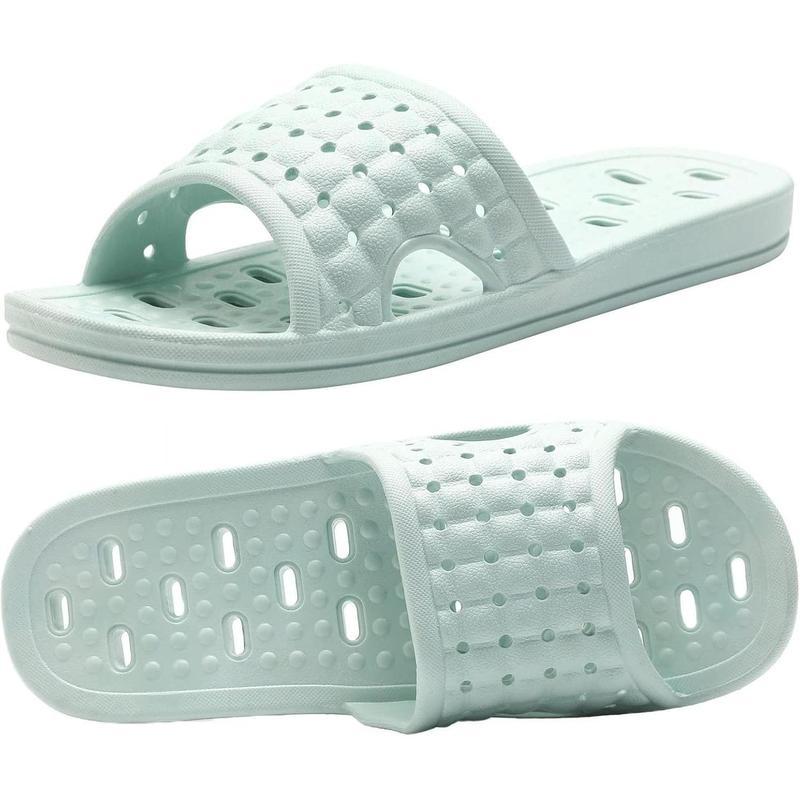 

Быстросохнущие шлепанцы для душа, нескользящие шлепанцы для ванной 5-5.5 Women/4-4.5 Men небесно-голубой