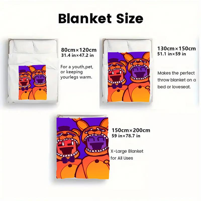 Freddy Fazbear 2D Flat Pattern Flannel Blanket High quality All Seasons Warmth and Comfort Perfect for Christmas Gifts.SMT0917253
