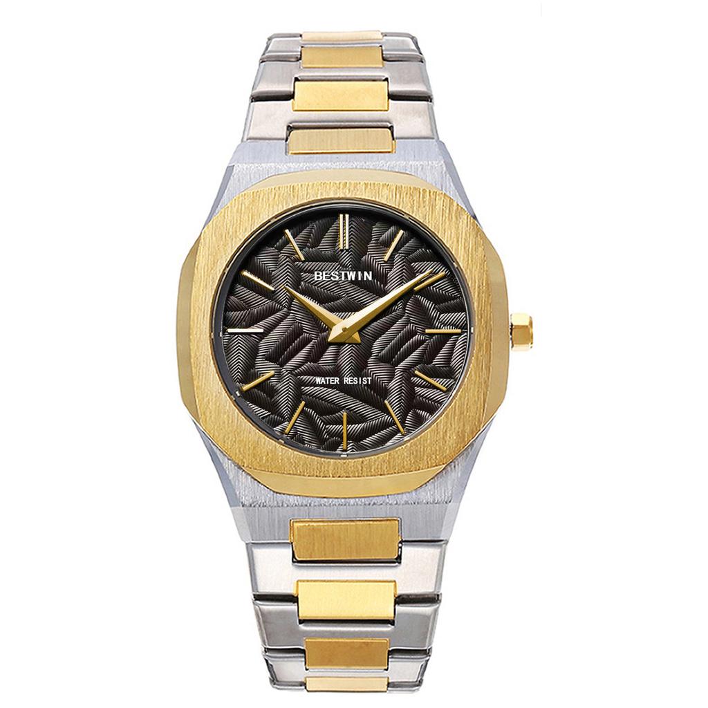 Men's Watch Embossed Leaf Characteristic Face Quartz Waterproof Watch
