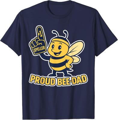 Stolzer Bienen-Papa Rechtschreibbiene Unterstützer Lustig für Rechtschreibers Papa T-Shirt