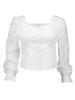 Sukkoleuseji Blouse Resembling A Wrinkled Book (White)