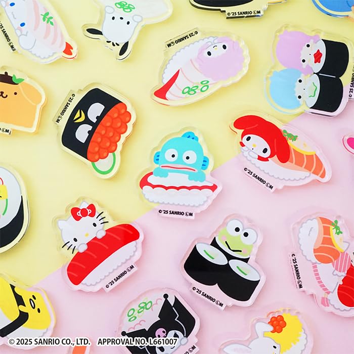 Confect Sanrio Charaktere Sushi Acryl-Ständer Süßigkeit von F-toys Hei-Omachi Spielzeug/Kaugummi (Vollständiger Satz) [Box-Set/Set 20]