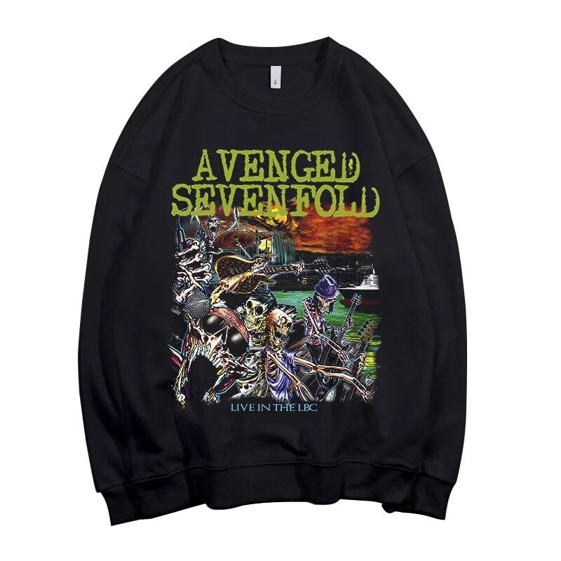 

Avenged Sevenfold Світшоти Пуловери Унісекс/жінки Хіп-хоп Рок-гурт Толстовки Harajuku Streetwear Толстовка Топи унісекс L