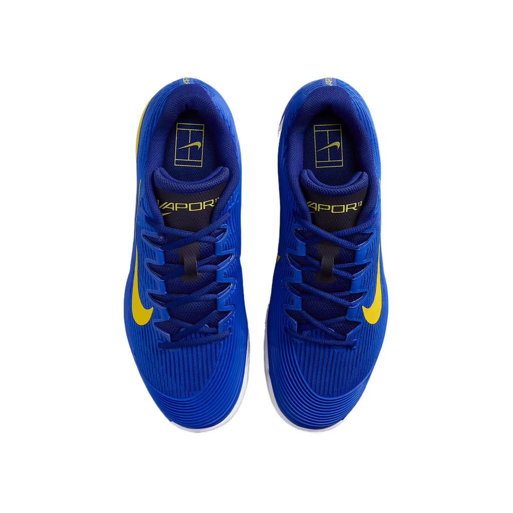 NikeCourt Air Zoom Vapor 12 HC Racer Blue Lightning Men Sneakers Deep-Royal-Blue White FV5552-401