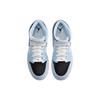 Air Jordan 1 Mid GS Ice Blue Kids Sneakers Black Sail White 555112-401