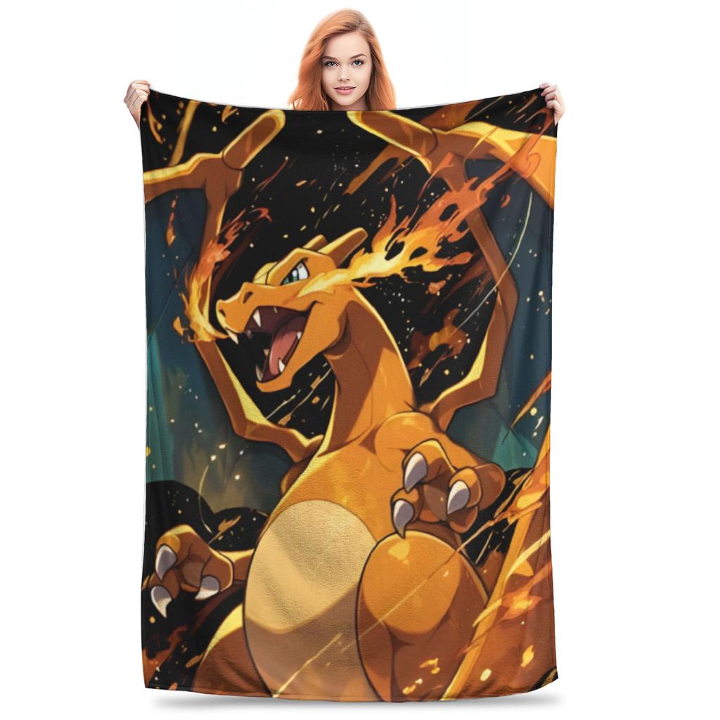 1PC Charizard8 Winter Blankets for Adults Bedding Home Interior Sofa Knee