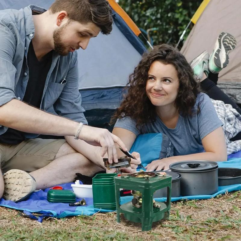 Fogão a Querosene Portátil à Prova de Vento Queimador de Querosene Aquecedor de Camping ao Ar Livre Fogão para Cozinhar Piquenique no Pátio Aquecedor a Parafina Segurança