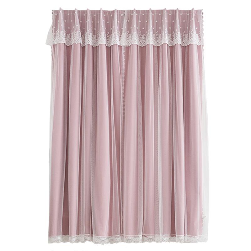 Velcro Gauze Curtain: No-Punch, Full Blackout, Non-Transparent, Sun-Protected, Ideal for Rental Rooms (Blocks 99% Light)