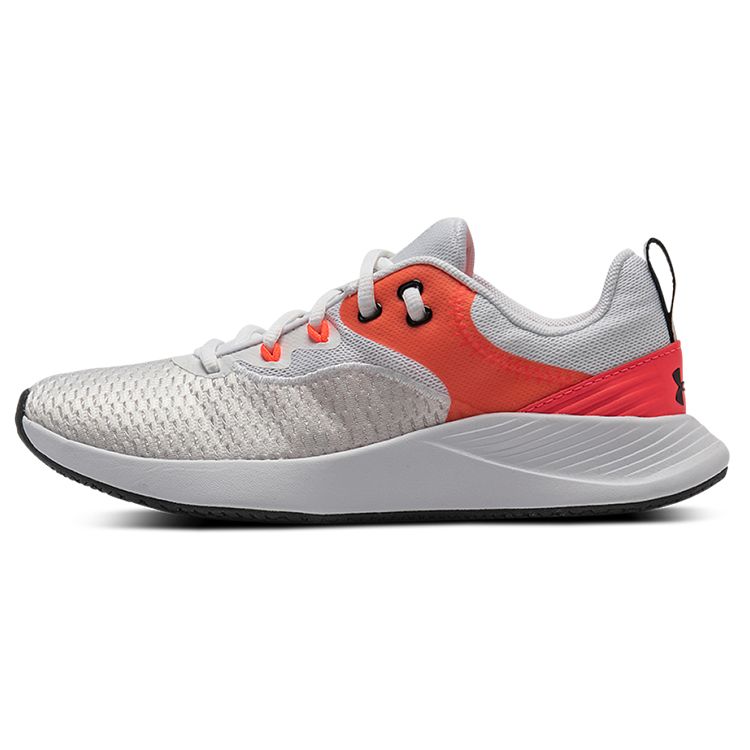 Under Armour Charged Breathe 3 Breathable Non-Slip Durable Low-Top Training Shoes Women Sneaker White Red 3023705-103