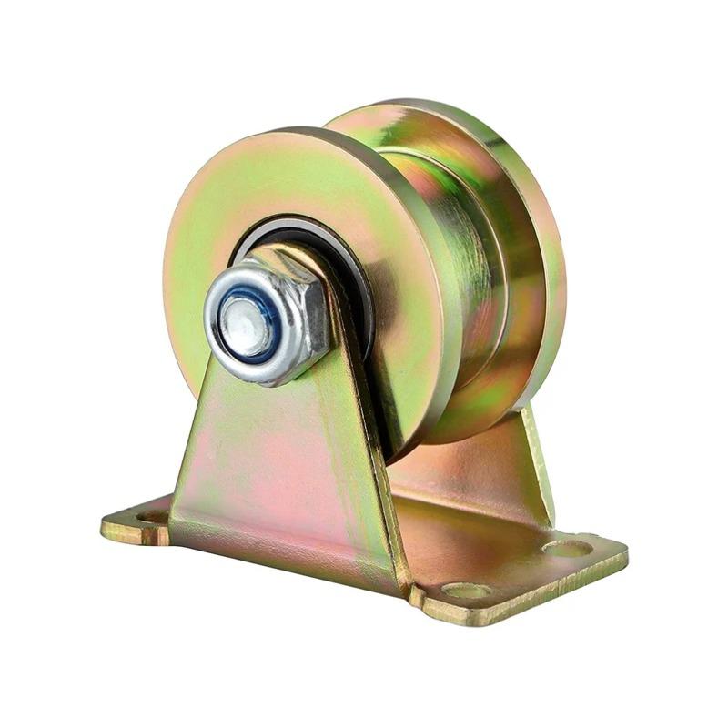 

2-дюймовое колесо с канавкой, сверхмощный жесткий ролик H-типа для направляющих с квадратными трубами, рулонные ворота, промышленные машины, тяжелые двери, нагрузка 680 кг 1pc