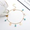 Ankle Bracelets Exquisite Universal Turquoise Jewelry Sturdy Alloy Accessories Valentines Day Beach Gifts Foot Chains for Women