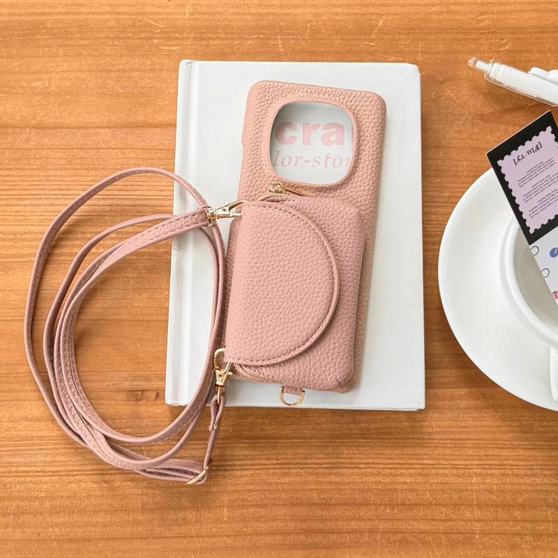 

For POCO F7 Pro F7 Ultra Case Shell Back Cover Fashion Leather Card Coin Bag Texture With Lanyard Poco F7 Pro