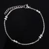 Cute Stainless Steel Beads O Chain Bracelet for Women Girl Anklet Link Foot Hand Chain with Extender Metal Jewelry Accessories
