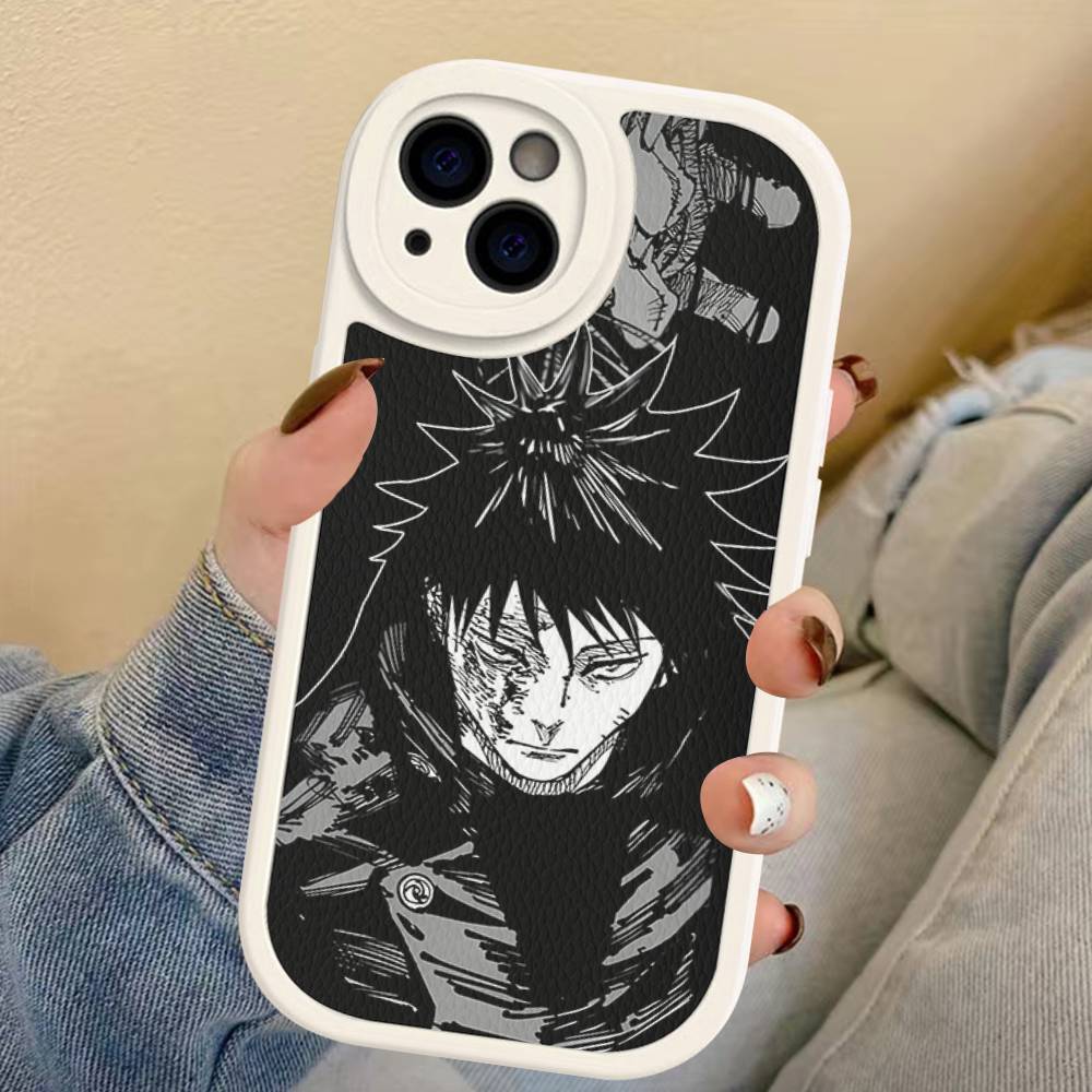 

Чехол для телефона с изображением Фусигуро Мегуми из аниме Jujutsu Kaisen для iPhone 16 15 14 13 12 11 Pro Max Plus, противоударный кожаный чехол iphone 11 pro