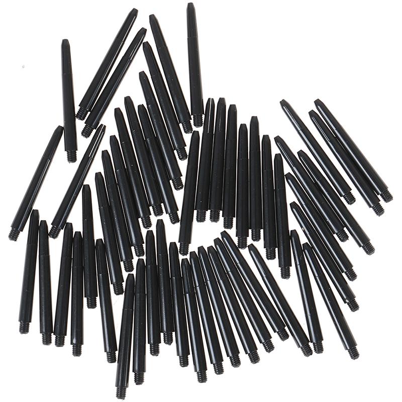 48mm Nylon Dart Stem 50Pcs 2BA Thread Dart Shafts Durable Dart Rod with Protection Ring Professional Dart Accessory