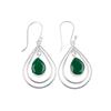 Green Onyx Gemstone 925 Stamped Silver Handmade Jewelry Partywear Earrings 2.00" EE-34-17