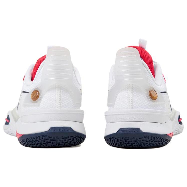 New LINING All City 10 Basketball Shoes Men Low Top White/Red/Blue ABAS009-24