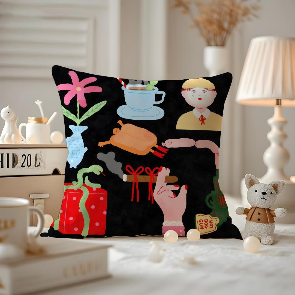 Love And Relationships In Everyday Life Cushion Cover Pattern Printed Pillowcase For Living Room Sofa Cushion Cover & Bedroom De