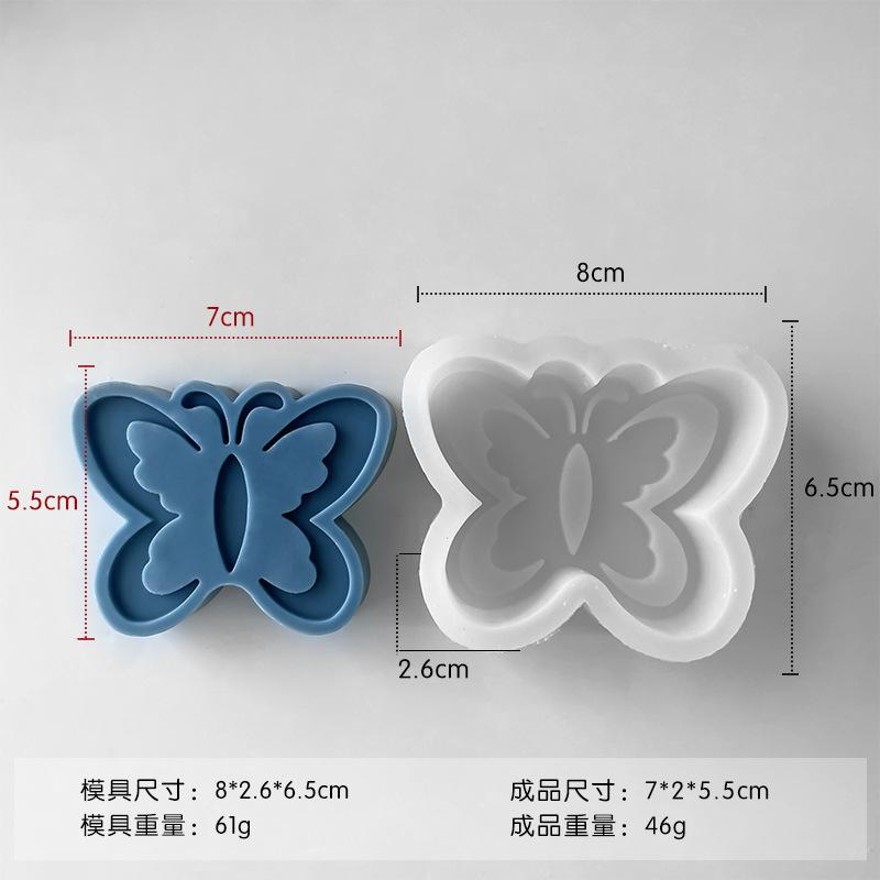 

3D insect butterfly candle silicone mold, DIY handmade animal soap gypsum crafts resin cement mold, home decoration gift