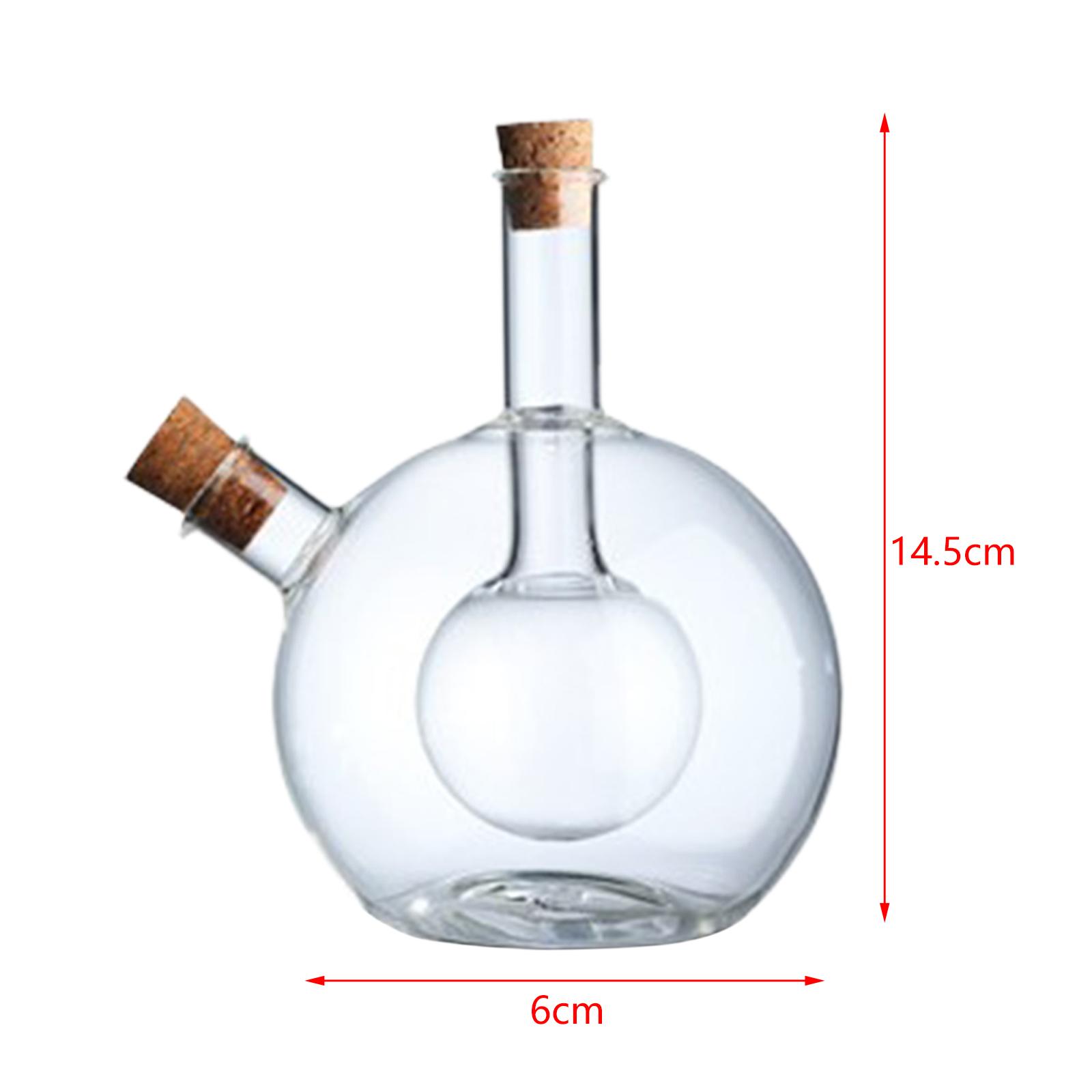 Oil and Vinegar Cruet Dispenser Bottle Glass Olive Oil Bottle Cruet Kitchenware Double Pourer Spout Soy Sauce Vinegar Bottle