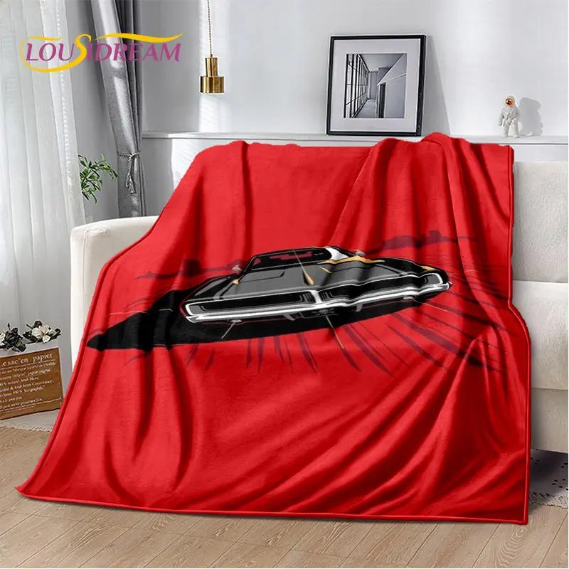 3D Racing Car Soft Plush Blanket,Flannel Blanket Throw Blanket for Living Room Bedroom Bed Sofa Picnic Hiking Leisure Napping