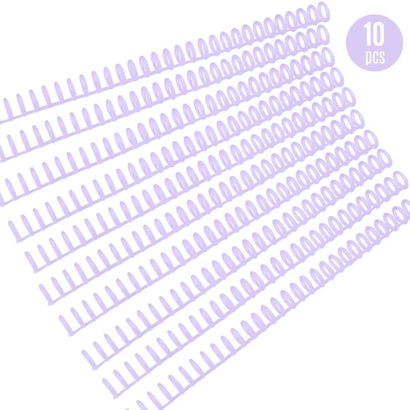 10pcs Plastic 30-Hole Loose Leaf Binders Ring Binding Spines Combs 85 Sheets Capacity for DIY Paper Notebook Album