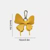 1pc Leather Creative Keychains Colorful Backpack Decoration Exquisite Key Ring Bag Charm Butterfly Pendant