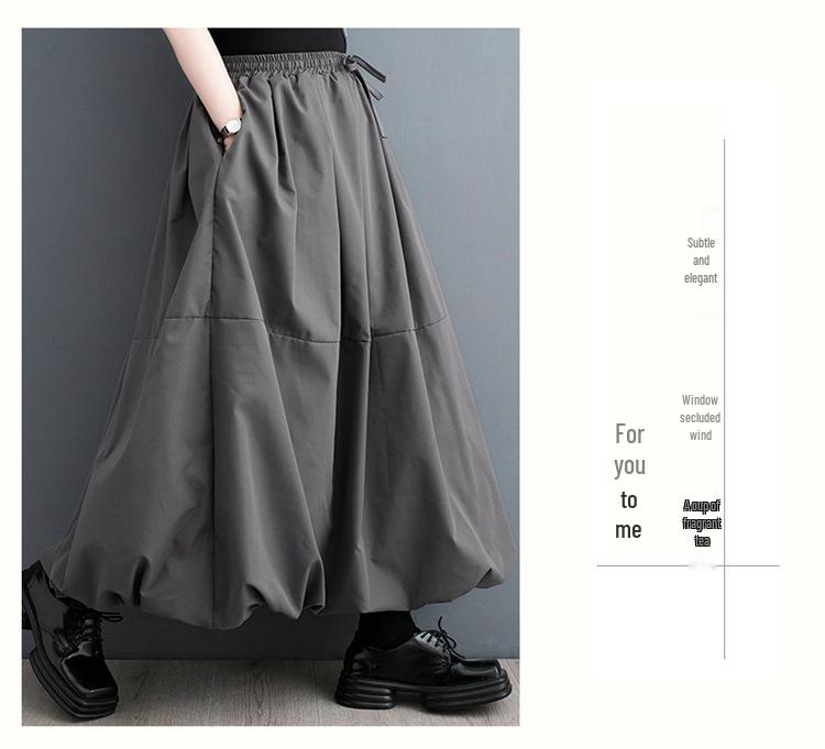 Plus Size Tummy-Concealing Slimming Midi Skirt for Spring/Autumn 2025 - Puffy Style