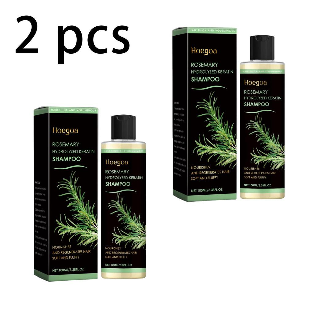 Hoegoa Rosmarin Verdickendes Shampoo, Pflanzliche Ölkontrolle, Volumenverleihend und Erfrischend, Nährend und Reparierend, Verbessert die Haarqualität, Für die Haaranwendung, 100ml