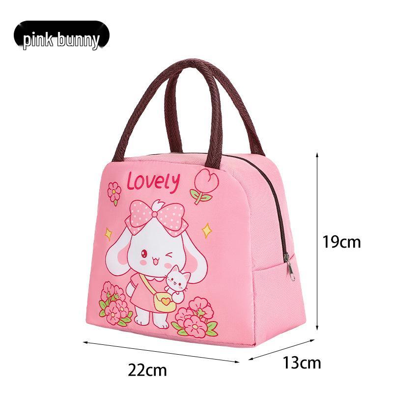 Cute Insulated Bento Bag: Cartoon Lunch Box for Kids and Office