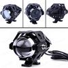 2Pcs U5 3000LM 125W Motorcycle Headlight Upper Low Beam LED Motorbike  Driving  Spot Fog Spot Bulb Light & Switch