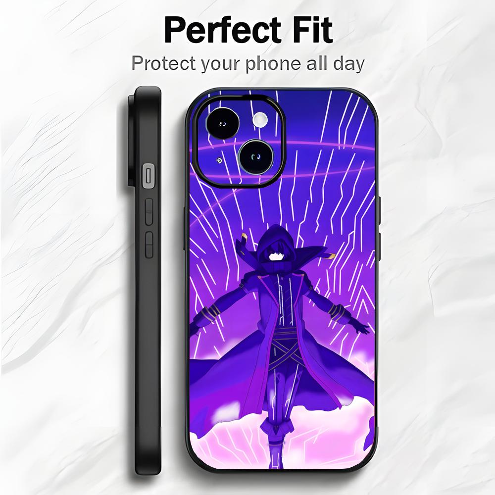 Isekai Fantasy Anime T-The Eminence In Shadow Phone Case Black Soft Packaging Lightweight For iPhone17 16 15 ProMax Phone Case