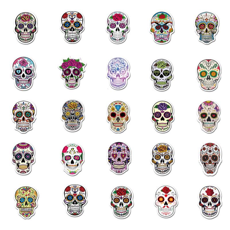 50Pcs The Phantom Terror Skull Graffiti Stickers Waterproof Pvc Laptop Suitcase Refrigerator Skateboard Decoration Stickers