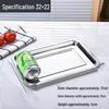 Langxi Stainless Steel Commercial Square Serving Tray