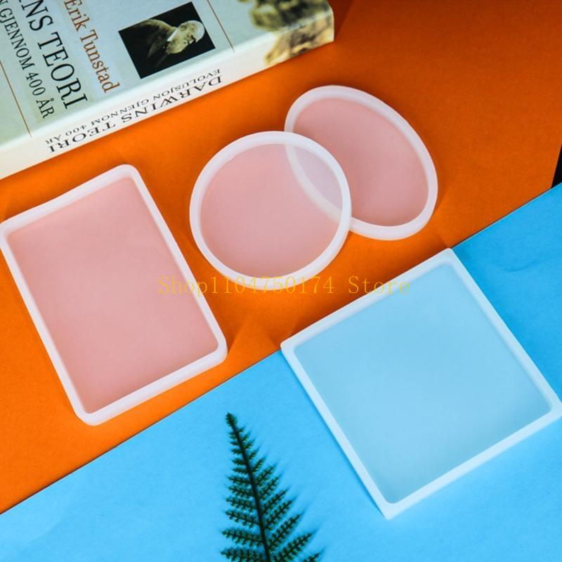 Molde Retangular Quadrado Oval Redondo de Resina Molde de Silicone Epóxi Cristal Joia DIY Pingente Bandeja de Armazenamento Fundição DIY melhor venda