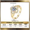S925 Sterling Silver Four-Leaf Clover Ring with Full Diamonds - Elegant Light Luxury & Versatile Fashion Jewelry