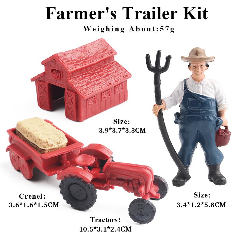 Oenux Zoo Farm Series Farmer Cow Hen Duck Model Action Figures Poultry Animals Set Figurine Miniature Educational Kids Toy