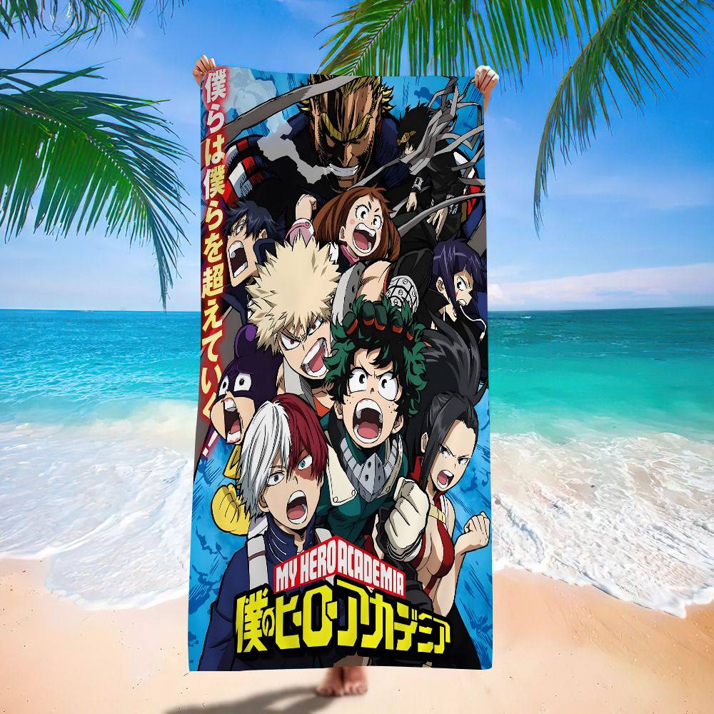 M-My H-Hero A-Academia 8 Microfiber Blanket Quick Drying Beach Towels Oversized Printing Super Absorbent Pool Towel Blanket