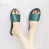 2025 New Home Slippers Flat Casual Satin Simulation Silk Slippers Indoor Non-slip Peep Toe Slides Wedding  Flip Flops