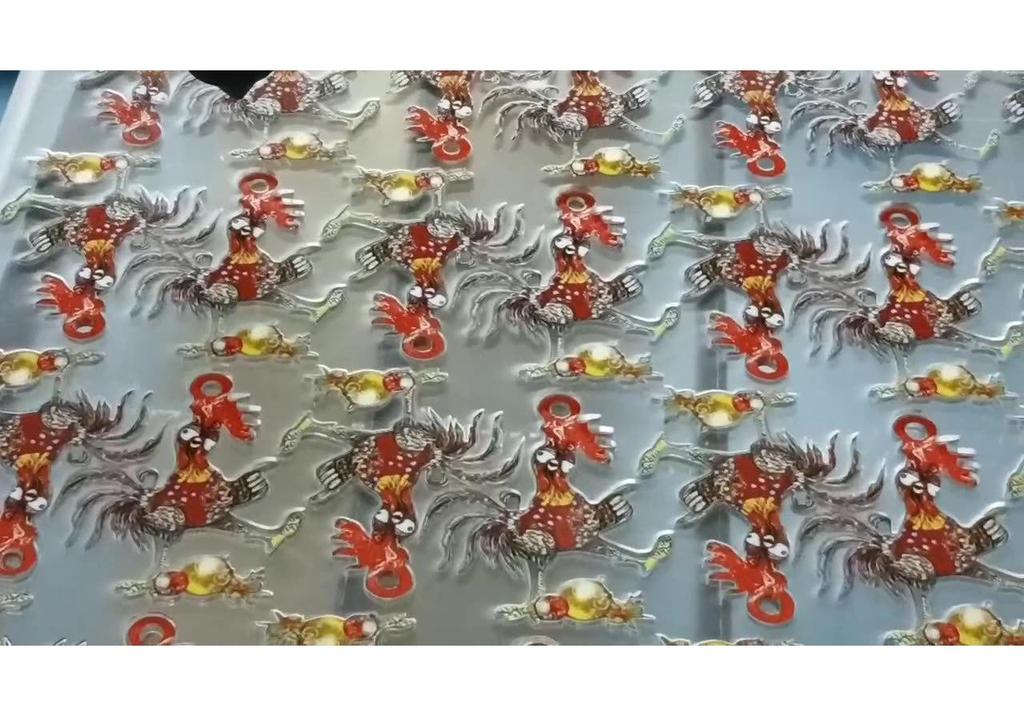 Christmas Tree Dragon Pendant & Keychain Ornament - Acrylic Egg Decoration