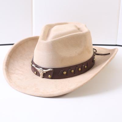 Populaire Europese en Amerikaanse klassieke suède westerse cowboyhoeden, retro mode cowboyhoeden voor mannen en vrouwen