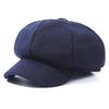 Woolen Fabric Baker Cap Solid Color Beret Hat Fashion Octagonal Cap  Autumn Winter