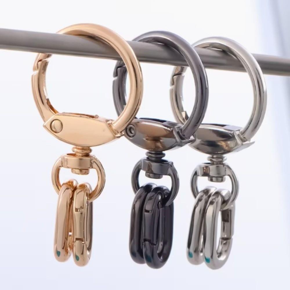 3pcs Rotating Trigger Spring Ring Hook Rings Multifunctional Lobster Claw Clasp  Lanyard Making